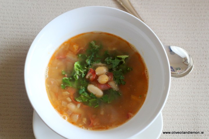 Healthy bowl of soup