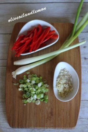 Veggies for laksa