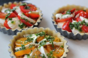 tomato and mozzarella tarts tomato and mozzarella tarts with herbs