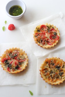Trio tarts Savory tartlets