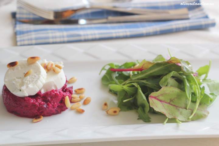 Beetroot Salad, Pine Nuts, Salad Leaves, Goats Cheese 