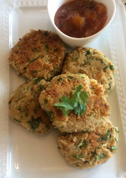 OO&L Chickpea Cakes & Mango Relish