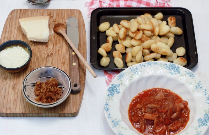 Duck Raghu with Pan Fried Gnocchi